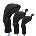 3 PCS Golf Head Covers 3 4 5 6 X Interchangeable Number Tag Long Neck Knit Head Covers Driver Fairway Woods Headcovers