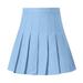 Pgeraug Fall Dresses for Women 2024 High Waist Pleated Mini Skirt Slim Waist Tennis Skirt Dresses for Women 2024 Sky Blue M