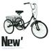 YY Style 3 Wheel Folding Adult Bike Foldable Adult Tricycle Trike 20 Inch 24 Inch Wheels 7 Speed Front Fork Suspension Shopping Basket Multiple Colors