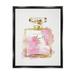 Stupell Industries Glam Perfume Bottle Gold Pink Jet Black Framed Floating Canvas Wall Art 24x30 by Amanda Greenwood