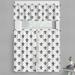 Ambesonne Fleur De Lis Valance & Curtain Abstract Lily Dots 55 x24 Black White