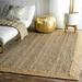 Avgari Creation Grey Natural Border Rectangle Solid Braided Living Room Hall way Diging Area Rug Carpet-3 Feet