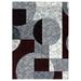 MDA Home Crystal 5 x8 Abstract Transitional Fabric Area Rug in Cream/Gray