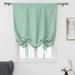 CUH Mint Green Blackout Roman Curtains for Kids Bedroom Thermal Insulated Curtains Rod Pocket Tie Up Shade Curtains 1-Panel for Small Windows Bathroom Kitchen (22 x 54 Inches Long)