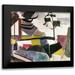 De La Fresnaye Roger 17x15 Black Modern Framed Museum Art Print Titled - Unfinished Landscape With Tree Branches