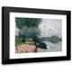 Alfred Sisley 24x19 Black Modern Framed Museum Art Print Titled - La Seine in Bougival (The Seine at Bougival) (1872)