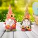 Cheers.US 2Pcs Fall Harvest Thanksgiving Decorations Plush Gnomes 2 Pack Handmade Autumn Elf Dwarf Doll with Sunflower Ornaments for Holiday Home Room Desktop Decor