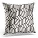 ECCOT Line Cubic Grid Tiling Endless Stylish Abstract Geometric Design Black and White Pattern Symmetry Pillowcase Pillow Cover Cushion Case 18x18 inch