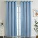 Yipa 1pc Hollow Out Star Blackout Window Curtain Rod Pocket Room Darkening Curtain Thermal Insulated Solid Color Window Drape Blue -2 Layers 52 x 109 inch