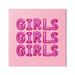 Stupell Industries Pink Girls Balloon Letters Bold Stylish Typography Graphic Art Gallery Wrapped Canvas Print Wall Art Design by LISH creative