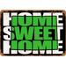 10 x 14 METAL SIGN - Home Sweet Home Colorado Black Green - Vintage Rusty Look