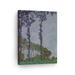 Smile Art Design Series of The Poplars Wind Effect Claude Monet Canvas Wall Art Canvas Print Famous Art Painting Reproduction Fine Art Oil Paint Modern Art Home Decor Ready to Hang Made in USA 36x24