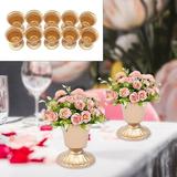 Wedding Centerpieces Vase 10 Pcs Gold Tall Trumpet Vase Flower Holder for Birthdays Party Engagements Anniversaries Decoration