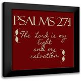 Greene Taylor 12x12 Black Modern Framed Museum Art Print Titled - Psalms 27-1 Red