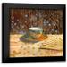 Evelia Designs 12x12 Black Modern Framed Museum Art Print Titled - Japanese Tea Cup II