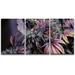 wall26 Canvas Print Wall Art Set Purple Leaf Marijuana Cannabis Weed CBD Botanical Floral Photography Realism Decorative Nature Colorful for Living Room Bedroom Office - 24 x36 x 3