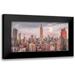 Frank Assaf 24x14 Black Modern Framed Museum Art Print Titled - Empire State Building with Manhattan skyline - New York City