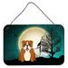 Carolines Treasures BB2310DS812 Halloween Scary English Bulldog Red White Wall or Door Hanging Prints 8x12