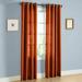 1 Panel faux silk curtain drapes with grommet 55 width by 108 Long curtain panels for any bedroom or patio door-non blackout semisheer panels Mira solid Color brick