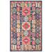 SAFAVIEH Aspen Kapoor Floral Bordered Wool Area Rug Blue/Red 5 x 8