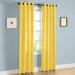 Jenner Solid Faux Silk Grommet Window Curtain Panel - All Sizes NEW ARIVAL SALE (84 Standard Sun Flower Yellow)