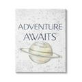 Stupell Industries Children s Adventure Awaits Phrase Saturn Ringed Planet 24 x 30 Design by Reesa Qualia