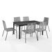 Crosley Furniture Fenton 7PC PE Wicker / Rattan Outdoor Dining Set in Gray