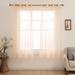 Deconovo Light Filtering Sheer Curtains Grommet Voile Drape Curtains for Living Room Peach Pink 2 Panels 52x72 inch