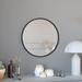 Merrick Lane 24 Round Accent Wall Mirror in Black with Metal Frame for Bathroom Vanity Entryway Dining Room & Living Room