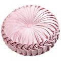 Round Floor Cushions Pillow Solid Color Velvet Meditation Cushion Pumpkin Pleated Meditation Pillow for Home Sofa Bed Car Decor Floor Pillow Cushion