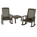 Highwood 3pc Lehigh Rocking Chair Set with 1 Adirondack Side Table