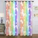 Goory 2 Pack Unicorn Kids Bedroom Blackout Window Curtain Grommmet Room Darkening Curtain Eyelet Ring Top Window Drape Curtain Panel #08 W:41 xL:91