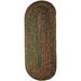 Rhody Rug KA33R024X096 Katie 2 x 8 ft. Multi Indoor-Outdoor Oval Braided Rug Brown