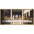 wall26 - Last Supper Leonardo Da Vinci - Framed Canvas Art Wall Art - 24 x36 x3 Natural