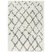 SAFAVIEH Flokati Risto Geometric Polyester Area Rug Silver/Charcoal 5 3 x 7 6