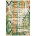 SAFAVIEH Madison Christabella Overdyed Striped Area Rug Green/Orange 2 2 x 4