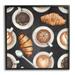 Stupell Industries Cafe Theme Beverages Coffee Latte Croissants Pastries Framed Wall Art 17 x 30 Design by ND Art