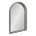 Kate and Laurel Hutton Farmhouse Wood Arched Mirror 20 x 30 Gray Decorative Modern Large Arch Mirror with Deep Profile and Graywash Finish for Wall