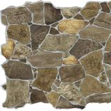 Dundee Deco s Brown Faux Stone PVC 3D Wall Panel 3.2 ft X 2.1 ft (98cm X 63cm) Pack of 5 Interior Design Wall Paneling Decor Total Coverage 33.5 sq. ft. (3.1 sq. m)