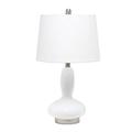 Contemporary Curved Glass Table Lamp White