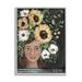 Stupell Industries Girl Wearing Flower Crown Yellow White Blossoms Painting Painting Gray Framed Art Print Wall Art Design by Amanda Hilburn