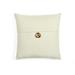 Lush Decor Linen Texture Woven Button Decorative Pillow Cover - Gray - 20 L x 13 W In.