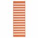 Colonial Mills Aniston Indoor/Outdoor Striped Modern Braided Runner Rug Orange 2X12 12 Runner
