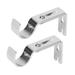 Adjustable Curtain Rod Bracket Heavy Duty Extendable Curtain Bracket for Wall Metal Single Rod Bracket Multifunction Strong Fits Curtain Rods Durable Silver 2pcs