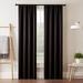 Eclipse Darrell Modern Blackout Thermal Rod Pocket Window Curtains for Bedroom or Living Room (Single Panel) 37 in x 63 in Black