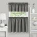 PowerSellerUSA Semi-Sheer Tailored Window Curtains Modern Shell Stitched Embroidery for Kitchen Livingroom and Bedroom Rod Pocket Top 36 Tier Valance Set