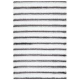 SAFAVIEH Berber Milan Abstract Shag Area Rug 5 5 x 7 7 Ivory/Grey