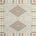 Ahgly Company Indoor Square Contemporary Light French Beige Brown Southwestern Area Rugs 6 Square