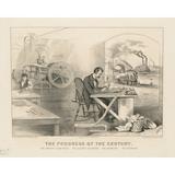 Print: The Progress Of The Century - The Lightning Steam Press The