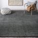 Transitional 5x7 Area Rug Shag Thick (5 3 x 7 3 ) Solid Color Gray Living Room Easy to Clean